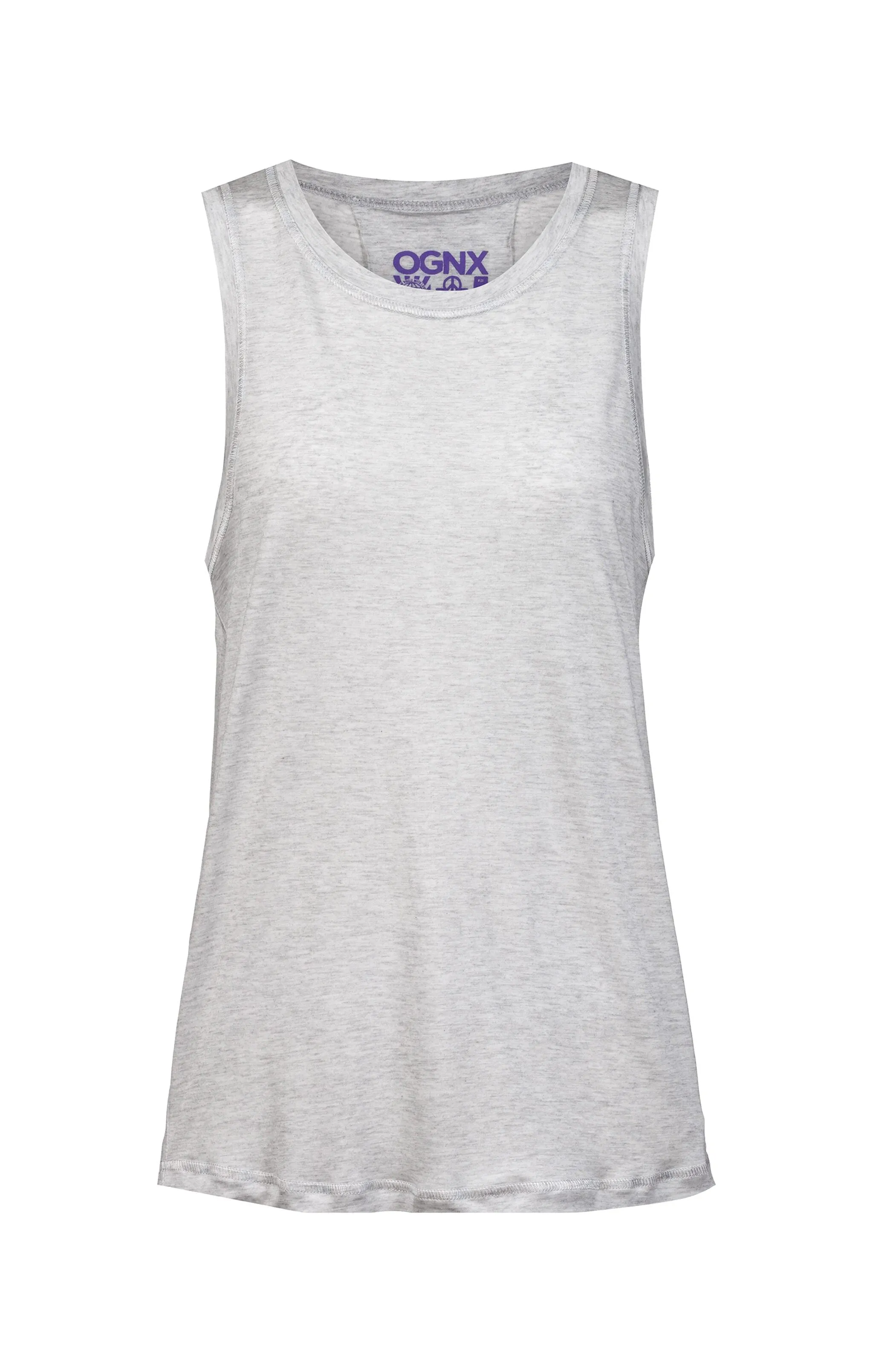 Basic Athletic Tank Rainbow Tencel - hellgrau melange
