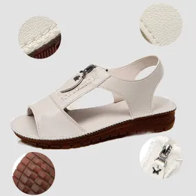 Heidi-Mode | Weiche Sandaletten Mit Reißverschluss