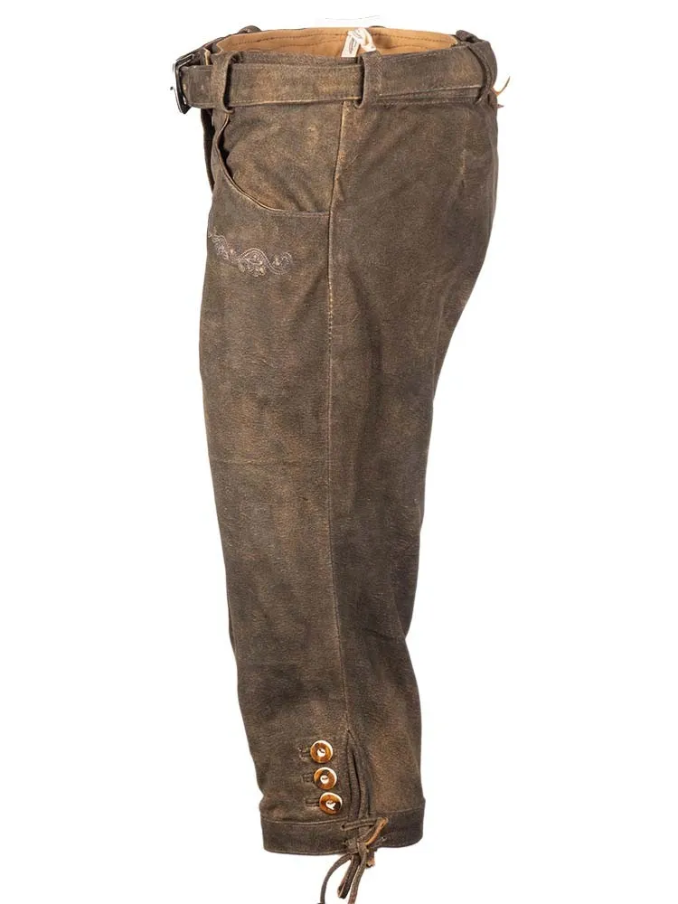 Lederhose Lotti Kniebund Damen braun-urig