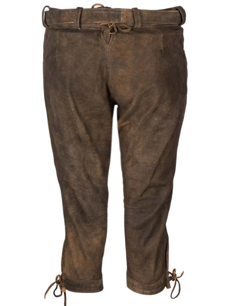 Lederhose Lotti Kniebund Damen braun-urig
