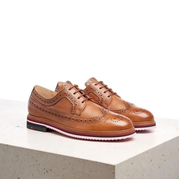 Lloyd Damen Derby Schnürschuh gelochtes Leder BRAUN 22-320-03