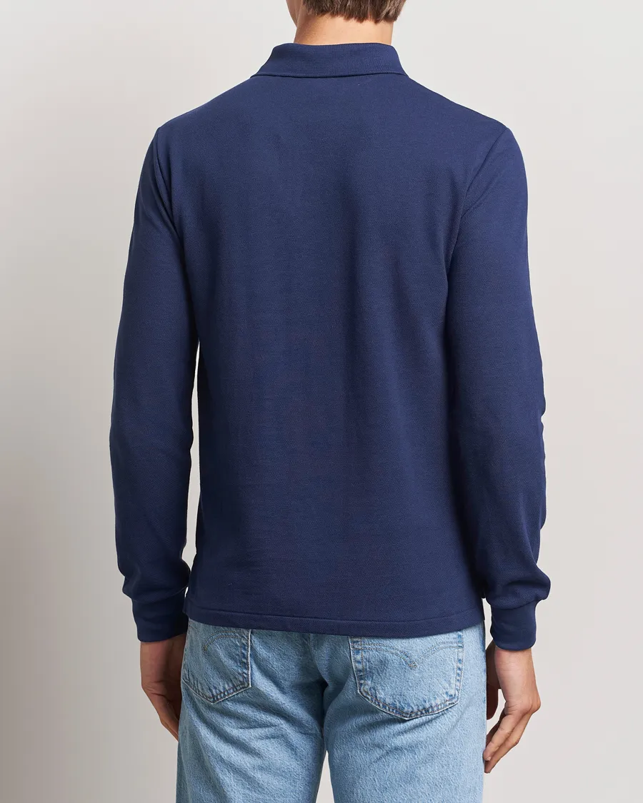 Slim Fit Long Sleeve Polo Newport Navy